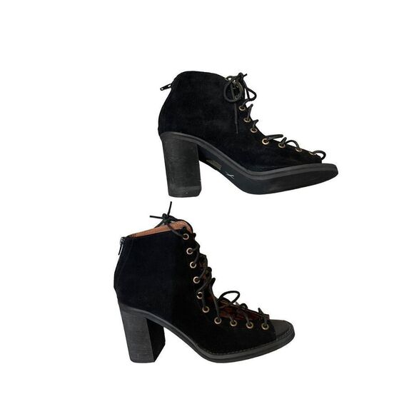 Jeffrey Campbell Cors Laceup Bootie Black Size 8.5 - Picture 4 of 5